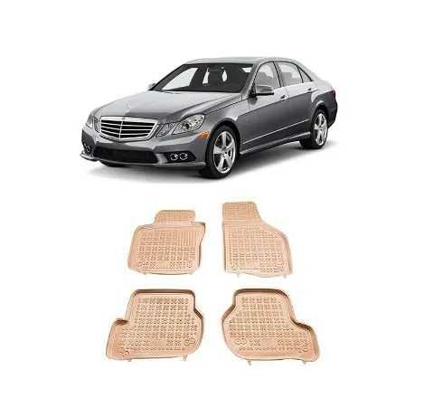 Гумени стелки за MERCEDES E-Class W212 от 2009-2016 / CLS C218 от 2011-2018 - тип леген бежови