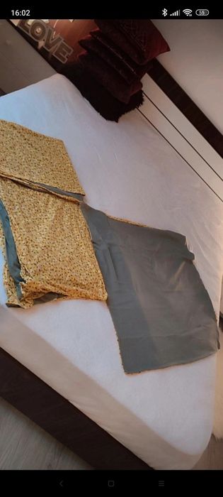 Lenjerie de pat imprimeu floral doua fete, 100%bumbac bio