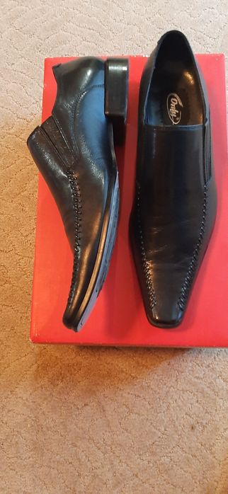 LOT pantofi bărbați sub gleznă, integral piele naturală, culoare negru