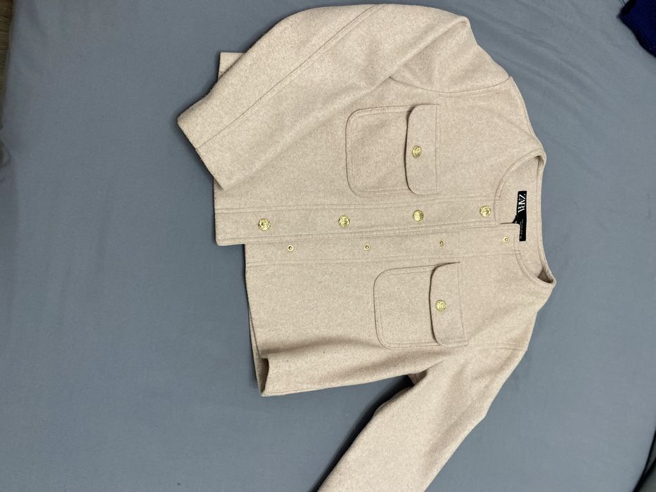 Розовый укороченный пиджак