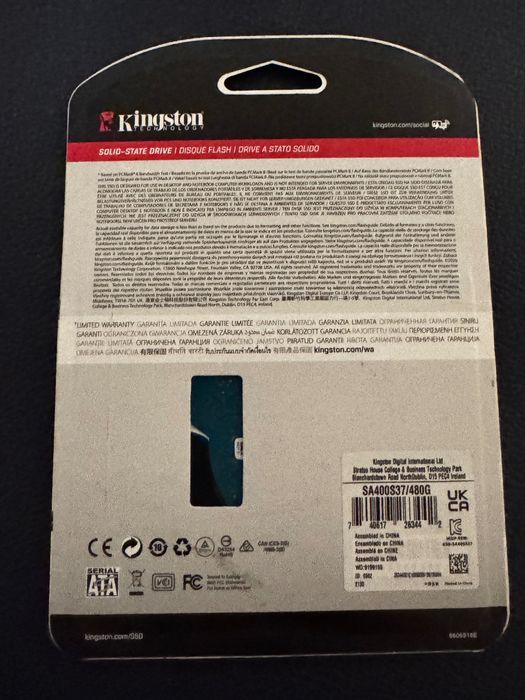 Kingston solid-state drive 480GB