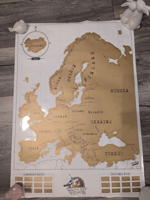 Скреч карта на Европа