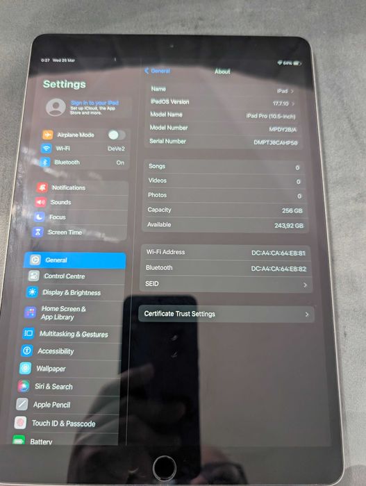 iPad Pro 10.5 WiFi 256GB