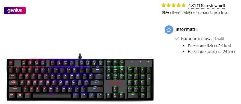 Tastaturi gaming mecanice