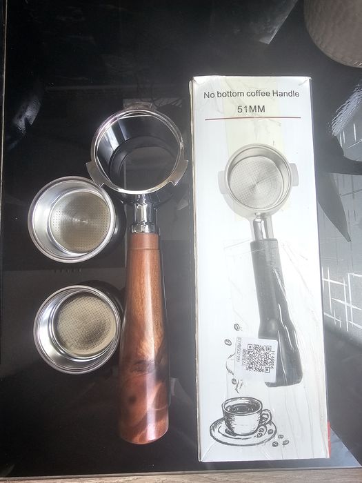 Portafiltru Bottomless (fără fund) 51mm – Mâner din Lemn (Nou)
