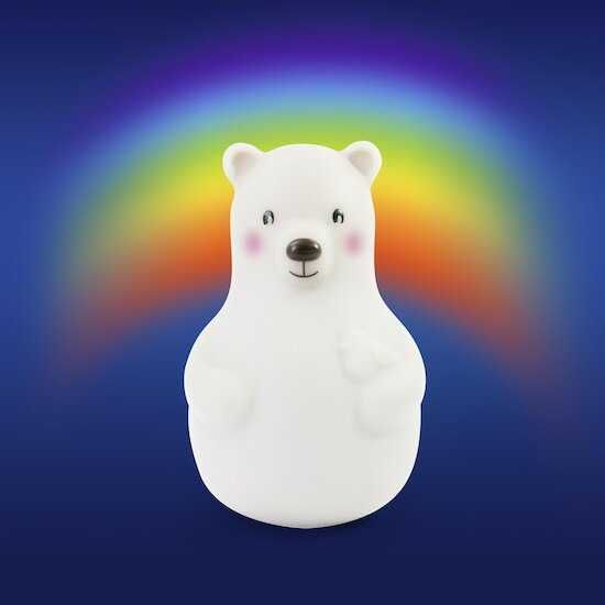 Нощна лампа Pabobo Bear Lumicolor - свети в цвета на докоснатия обект