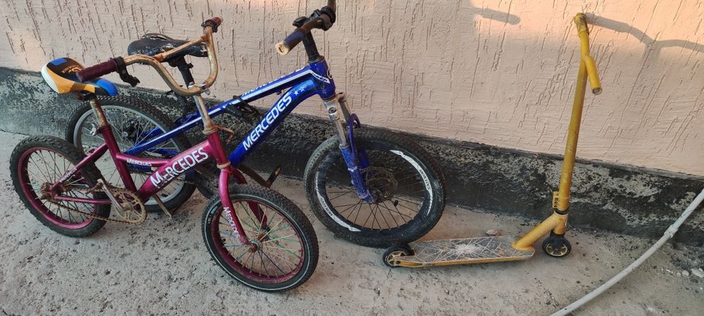 Велосипеды и трюковой самокат