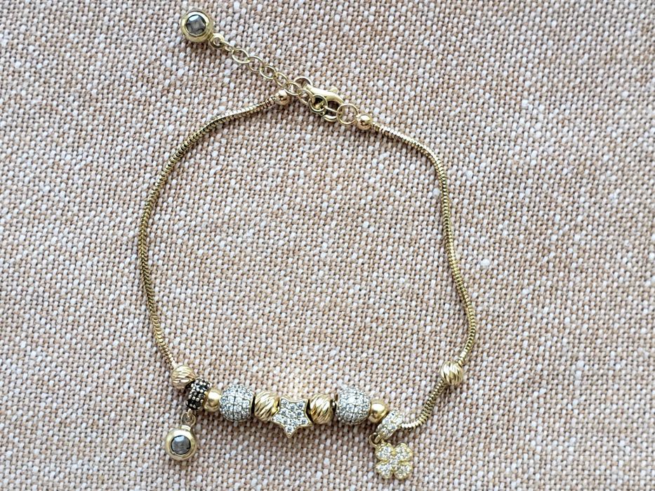 Златна гривна с талисмани Assos/Altinbas 14к., 6,28г