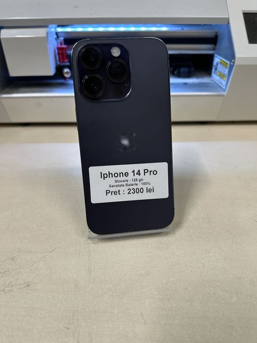 Iphone 14 pro / 100% baterie / garantie / folie sticla cadou