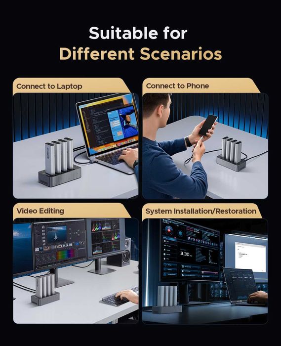 Док-Станция и офлайн дупликатор для M.2 SSD Nvme Orico IT48N-C