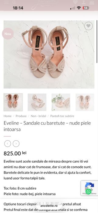 Sandale Ancolette cununie civila