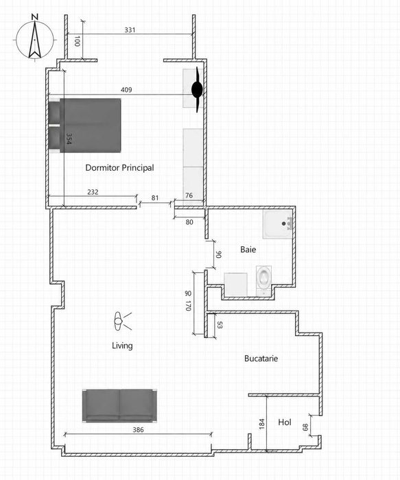 Proprietar vând apartament spațios cu 2 camere, aproximativ 70 m², etaj 2/6 – zona Fabric