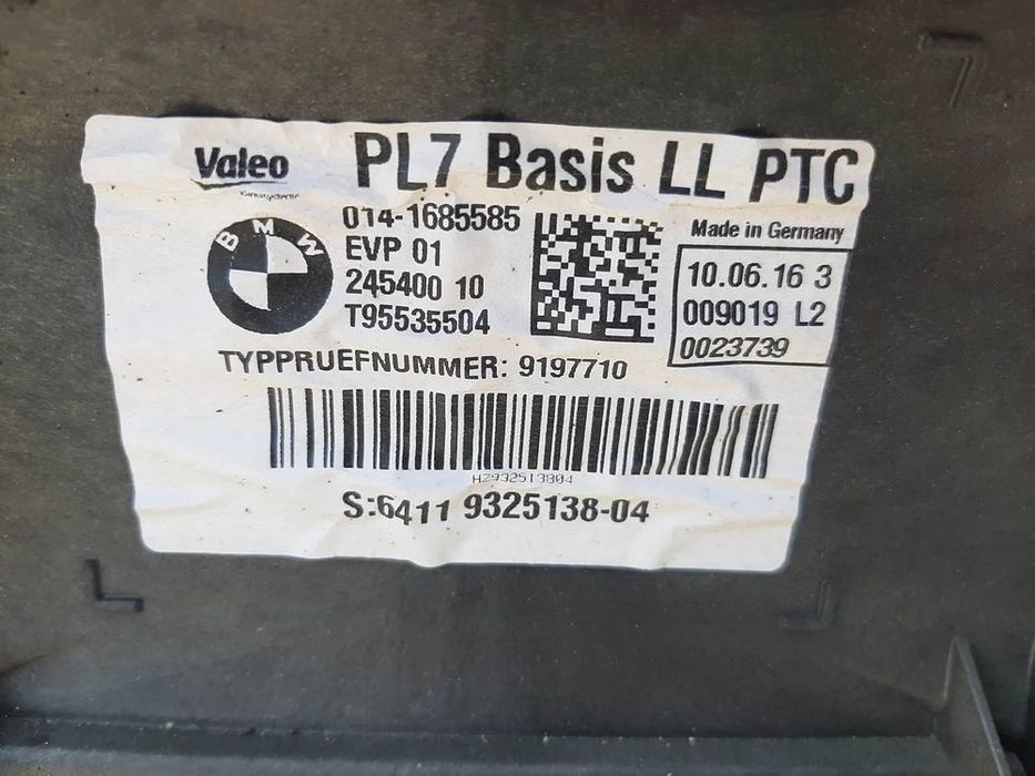tulumba aer bord clima  bmw  seria 3 f30 f31 seria 1 f20 f21  9197710  6411 9325138-04