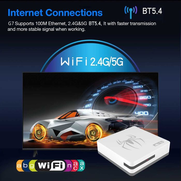 %Нов Gaming 4GB 128GBTV Box G7 Android 14 40,000 игри Игрова конзола