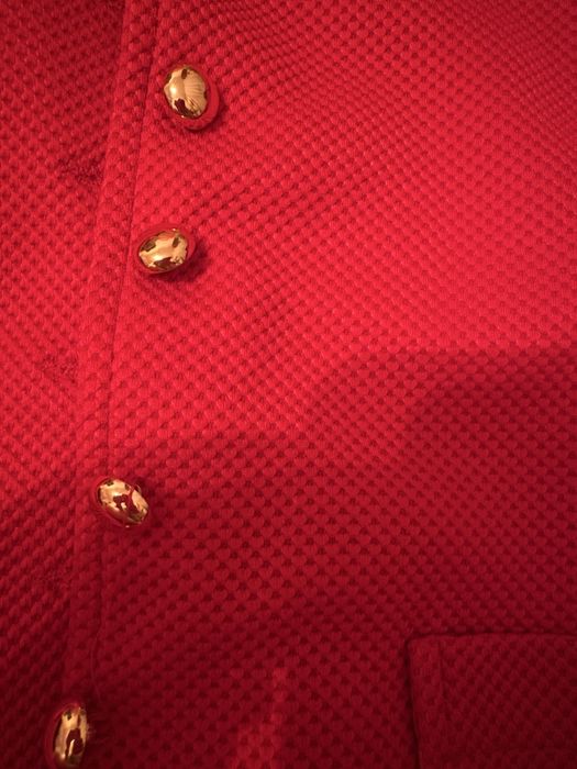 Педжак красный, приталенный