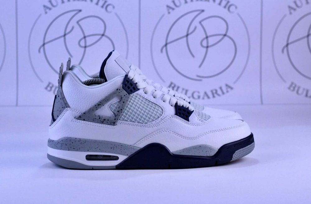 Nike Air Jordan Retro 4 Midnight Navy KAWS Black Lightning Neon Обувки