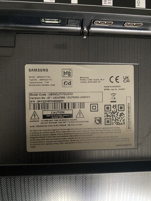 TV Samsung ue50cu7172uxxh cu telecomanda