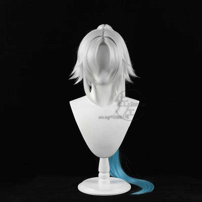 Аниме косплей бяла перука с подвижна опашка Star Rail Feixiao