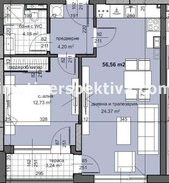 Продава се Двустаен апартамент в Пловдив, Тракия - 65 кв.м за 1240 €/кв.м - Снимка #11