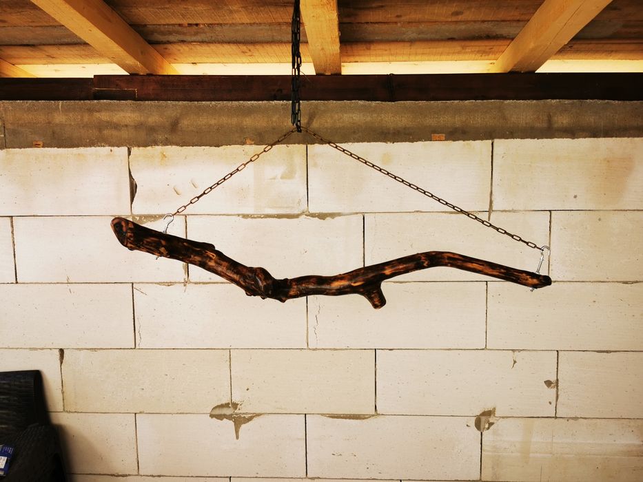 Lustra lemn rustic unicat