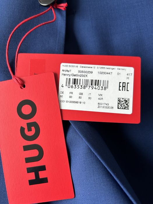 Костюм Hugo .Extra slim fit  henry/gelatine 232x размер 50