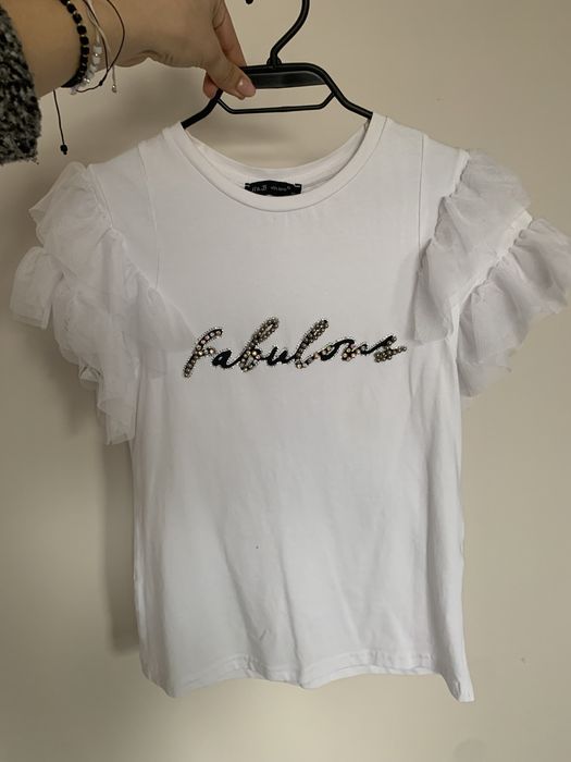 Дамска тениска с перли