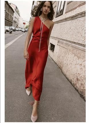 Сатенена рокля Zara