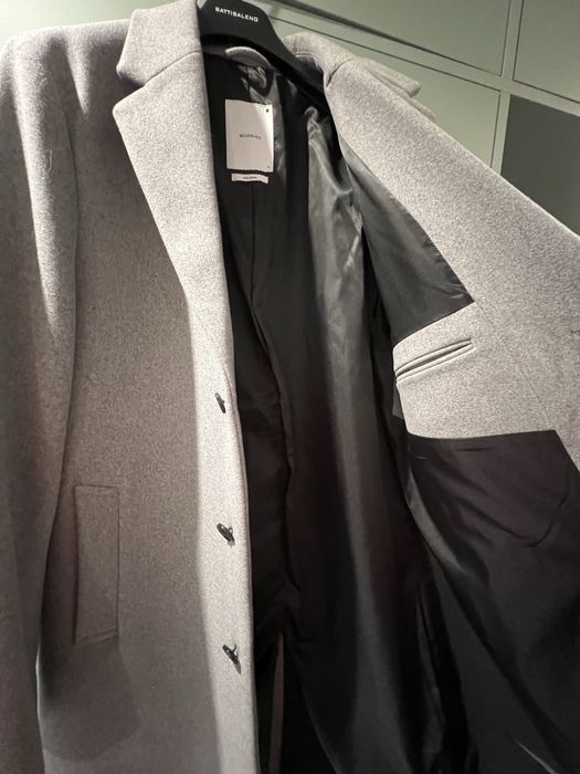 Мъжко Вълнено сиво палто Reserved