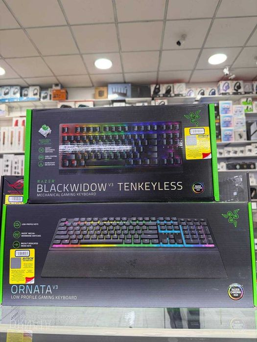 Razer периферия наушник, клавиатуры, мышки, микрофоны