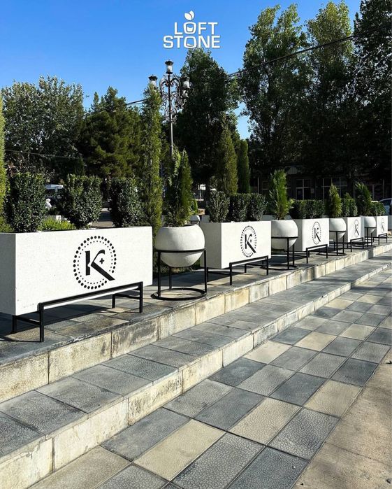 Вазоны премиум-класса из композитного мрамора Кашпо Вазоны