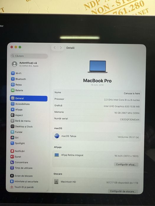 NDP Amanet Braila Macbook Pro 2019(55204)