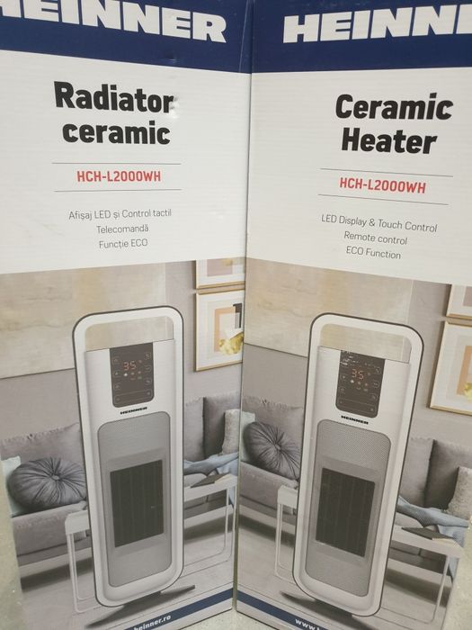 Radiator ceramic Heinner HCH-L2000WH, 2000 W, Display LED, Control tou
