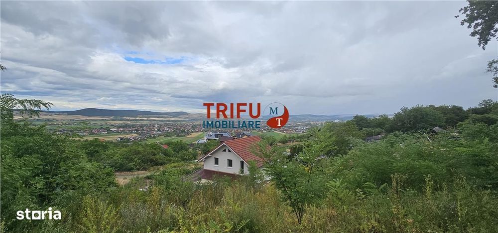Teren de vanzare langa padure cu panorama asupra orasului