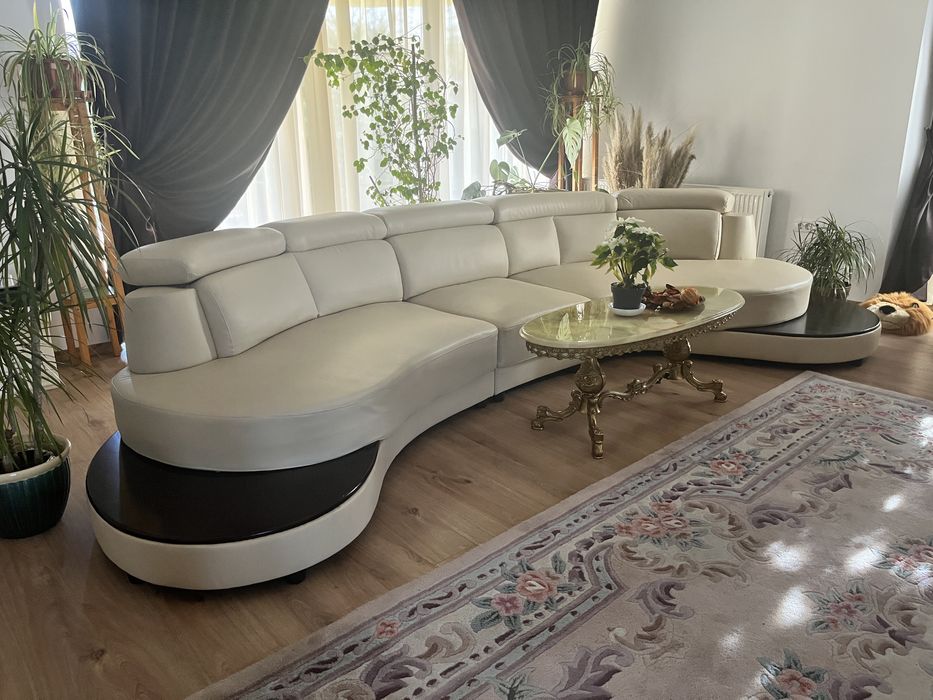 Canapea Semicerc Piele Ecologică Mobexpert 400x100cm