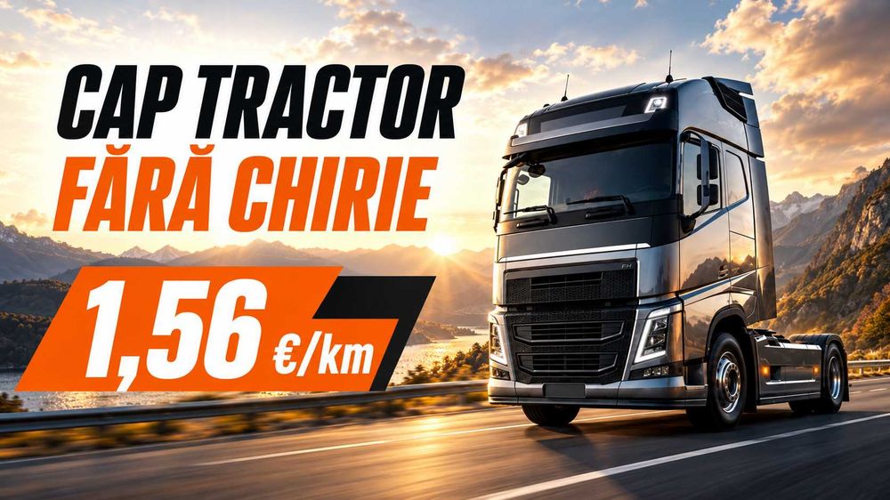 Căutăm parteneri cu CAP TRACTOR - colaborare camioane 40t - tractionisti
