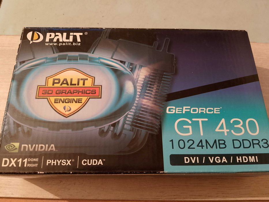 Видеокарта Ge Force GT 430 , 1024 мб DDR 3