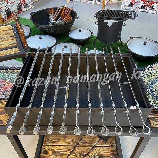 Мангал на колёсиках разборный