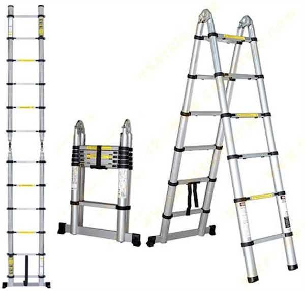 Телескопическая лестница стремянка Алюминий Завод Оптом и Розница