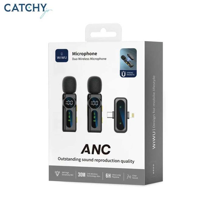 WIWU микрофон (DUO universal) - петличка, petlichka, mikrafon