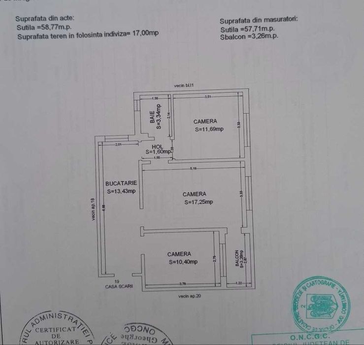 Apartament 3 camere, 58 mp + balcon, confort 1 | Far-bulevard| Centrală termica gaz + 2 AC | Izolație nouă