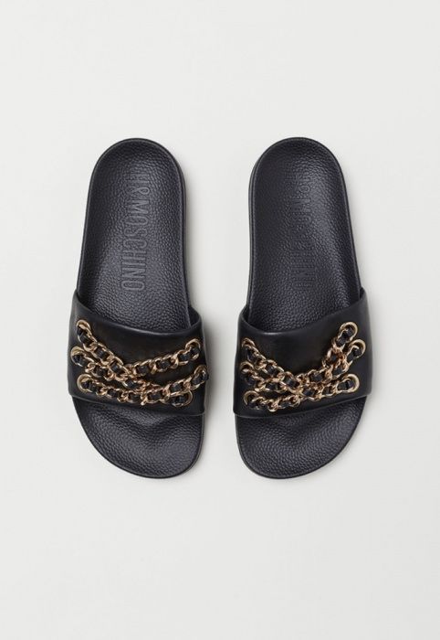 Sandale din piele tip șlapi Moschino originali, mărimea 35/ 36 / 37