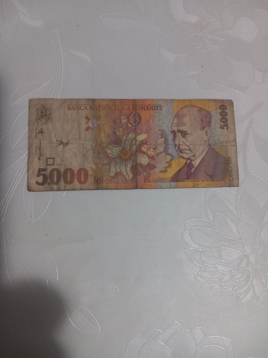 Vând bancnota 5000 lei l, anul 1998