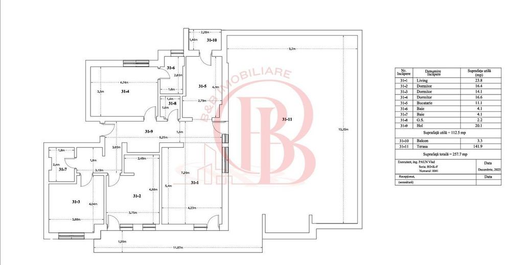 Apartament 4 camere cu Terasa 142mp-Finalizat-Theodor Pallady
