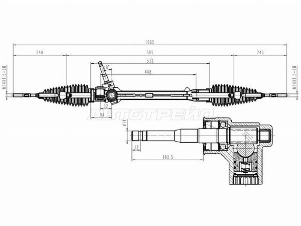 Рейка рулевая Toyota Vitz