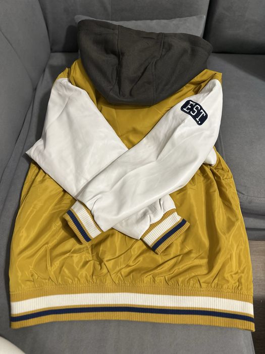 Бомбър яке с кожени ръкави Zara