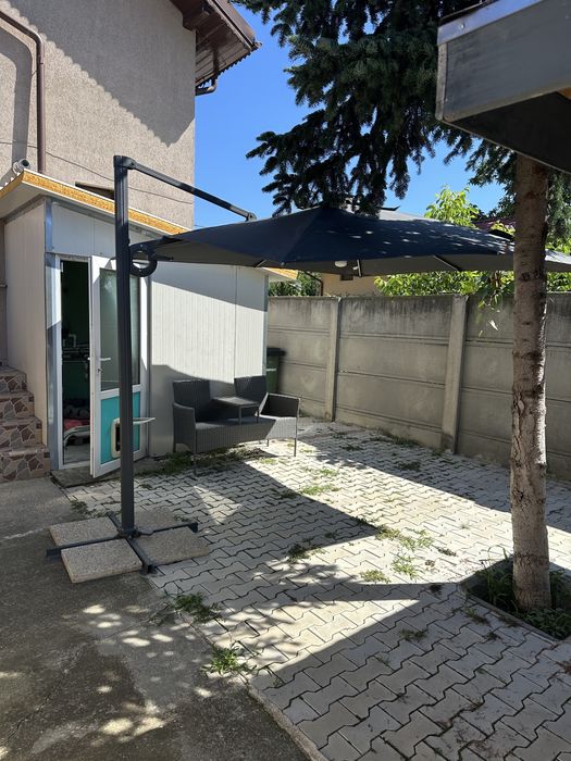 Umbrela gradina/terasa 300 x 300 cm cu rotire 360 grade si inclinare