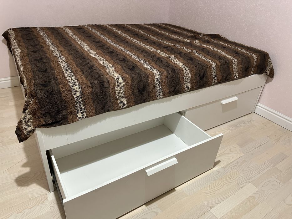 Кровать IKEA Бримнэс, 160x200 см, белый