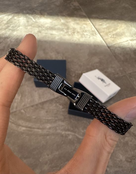 Оригинална гривна U.S. Polo Assn. – неръждаема стомана (черна)