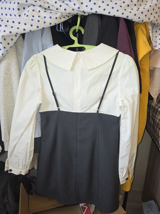 Платье Корея, темно-серый, М