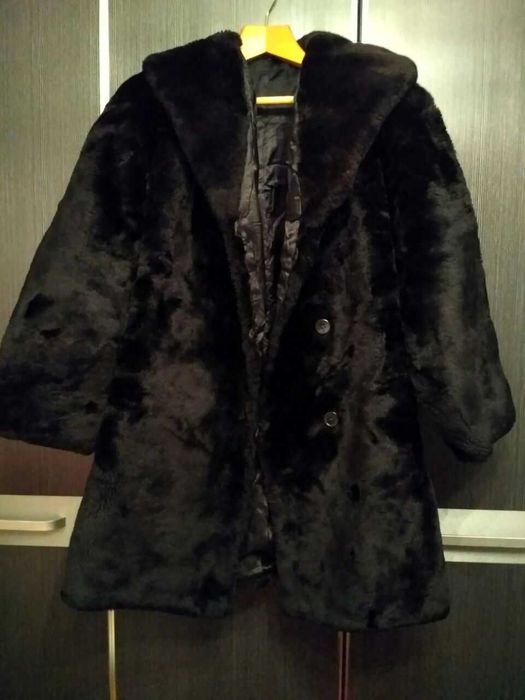 Шуба женская, натуральная цигейка